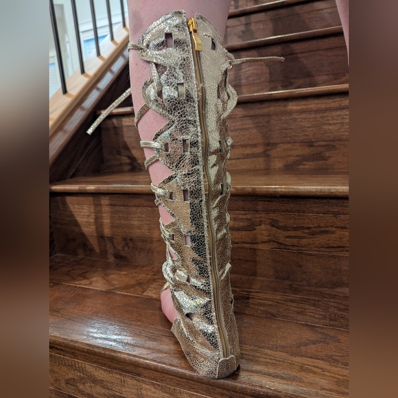 Galo regalo Gold gladiator sandals Roman Sandal EU Size 41 US 10/11 - Picture 9 of 9